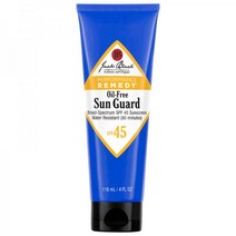 Jack Black 잭블랙 오일프리 Sun Guard 선스크린 Water Resistant SPF 45 228053, 4 oz