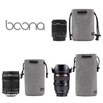 boona DSLR 미러리스 소니 니콘 캐논 렌즈 파우치 가방 케이스 대형, 상세페이지 참조