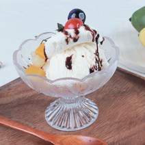 조각 아이스크림 잔 125cc VV 디저트 볼 요거트 아포카토 유리 그릇, 조각아이스크림아이스크림잔 125cc