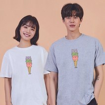 키밍 아이스크림 여성반팔티 오버핏맨투맨