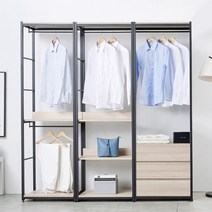 워너비 1800 3단서랍 행거 드레스룸 세트, 단품