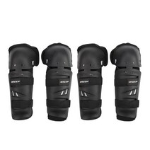 스톤스틸 1+1 4P 오토바이 보호대 무릎보호대 세트 바이크 보호장비, 2set, 블랙