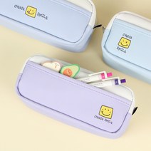 치즈스마일 투지퍼 필통 문구 학용품 투지퍼필통 스마일필통 펜슬케이스, 상세페이지 참조