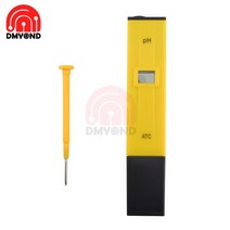 tds 수질 측정기 검사 디지털 온도 펜 물 순도 필터 수경법 수족관 수영장 물 모니터, ph 노란색