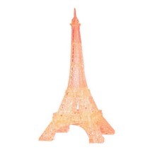 IQPLUS 크리스탈퍼즐 입체퍼즐 3D퍼즐 조각맞추기 지능개발 수집 취미 선물 키덜트, L12.골드 에펠탑, 96피스