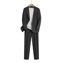 POMTOR 봄가을 고퀄리티 남성 정장 남성 비즈니스 정장 코디 캐주얼 슬림 정장 정장세트