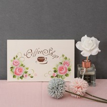 도로시마을 핸드메이드 원목사각문패 화이트, B