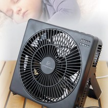 사각 탁상용 책상 캠핑 선풍기, 블랙