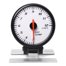 연료 게이지 자동차 레벨 60mm 타코미터 RPM 부스트 전압계 공기 비율 진공 수온 오일 프레스 온도 12V 용 블루 백라이트, Exhaust tempe gauge
