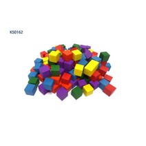 유아 색인지 2.5cm 칼라쌓기나무 100pcs 교구 유아교구