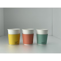 [CUP.P] 10/13온스 팬톤홀더3종 1000개 색상랜덤 옐로홀더 오렌지 민트 컵홀더, 1000개(색상랜덤)