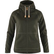 Fjällräven 피엘라벤 ÖVIK FLEECE 후드 여성 - 후리스자켓 DEEP FOREST5637778523