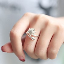 S925 실버 연꽃 반지 악마 재배 그랜드 마스터 MDZS 장 쳉 jinling 길들여지지 않은 반지 패션 쥬얼리 선물