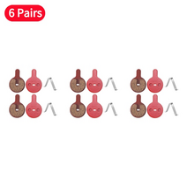 전동스쿠터부품 전기자전거부품 브레이크패드 1246810 쌍 자전거 브레이크 패드 유기 수지 mtb 산악 사이클링 자전거 자전거 디스크 브레이크 패드 전기 스쿠터 교체, 6쌍