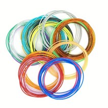 18 색 3D 펜 1.75mm PLA 필라멘트 각 2m/6.56 피트 인쇄 재료 프린터 리필 모델링 입체 오염 없음 36m, [01] 18 color PLA