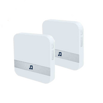 스마트 인터폰 홈 초인종 차임 wus eu 영국 플러그 433mhz 무선 wifi 스마트 비디오 초인종 v5 v7 m1110db 실내 도어 벨 수신기, 2pcs white_미국 플러그