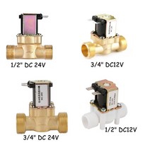 솔레이노이드 밸브 솔밸브 Dc 12v 24v nc 플라스틱 전기 입구 솔레노이드 압력, 12