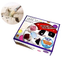 리얼 잼 스톤 6종 발굴 키트 2탄 보석 유아 과학 교구 광물 diy 집콕놀이 캠핑 장난감 탐험 수업 캐기, 단품