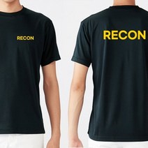 RECON 커스텀 옐로우 라운드 쿨 반팔티셔츠