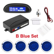 후측방경보 후방감지 주차 센서 측후방 경보 시스템 자동차 감지 자동차 Parktronic LED 주차 레이더 4 센, 07 Blue Set_01 6.8cm