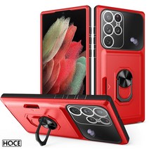 HOCE 갤럭시 S22 S22+ 울트라 360도 퍼팩트 풀커버 범퍼 카드수납 슬라이드 링 스탠드 강화유리 카메라 보호 A53 5G 케이스