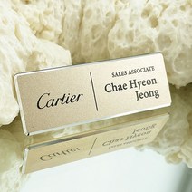 신주부식 금속명찰제작 엣지 호텔 병원 자석 명찰, 선택05.금속_골드_60x20mm, 자석2구