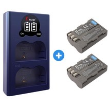 니콘 EN-EL3e LCD 듀얼충전기+배터리2개 D300s