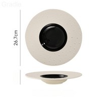 북유럽 창의성 구덩이의 의면 세라믹 디스크 매물판 도자기, 블랙 풀모반