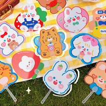 FOM 휴대용 캐릭터 미니 손부채, 12.수박곰, 본상품선택