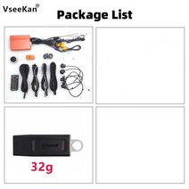 어라운드뷰 후방 사이드 카메라 5D 360 시스템 자동차 서라운드 뷰 DVR 버드 파노라마 나노 코팅 -안개 비-, 02 Package 2
