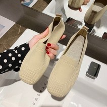 데일리 로퍼 키높이 가죽 스웨이드 여성 발편한 버클 리본 2021 플러스 사이즈 봄 새로운 발레 플랫 스퀘어 토 니트 패브릭 통기성 플랫 힐 드라이브 신발 운전 운동화