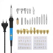 우드 버닝기 전문가용 버닝 펜 온도 조절 전기 납땜 인두 키트 조각용 낙화술 세트 나무 굽기 엠보싱 용접 팁, 2차검수진행, 60W Carving Kit A, 미국