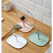냄비 뚜껑 거치대 국자 받침대 주방 용품 보관 걸이 정리대 건조대, 그린 - 1개