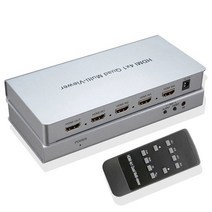 비디오 스위처 4K HDMI 8x1 멀티 뷰어 8 인 1 아웃 심리스 쿼드 PIP 사진 디스플레이 화면 분할기 변환기, UK Plug, 1080P 4x1 NO Packing, 1개
