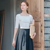 [제로스트릿][4컬러] 반팔 솔리드 오프숄더 스웨터 SHORT SLEEVE SOLID OFF SHOULDER SWEATER 132185