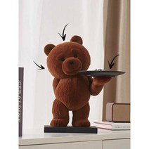 휴지케이스 유니크 차키 보관 트레이 악세사리 곰돌이, 테디베어 트레이 모델