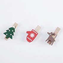 가배공방 크리스마스 나무집게5개 가랜드 집게, 루돌프사슴