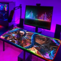 게이밍 의자리그 오브 레전드 컴퓨터 매트 RGB 마우스 게임 패드 Pc 액세서리 게이머 키보드 애니메이션, 20 ZY000328_01 250x350x3mm