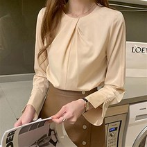 에스티아 ST73 셔링넥 블라우스