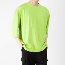스타일에스 남자 여자 커플 7부 오버핏 반팔 티셔츠 10color