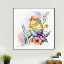 보석 비즈 십자수 종달새 파스텔 수채화 대형 DIY 구슬 공예 디즈니 구어도 명화 해바라기