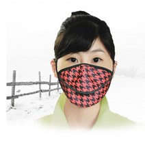 BUyuS극세사 마스크 입체 포근한 쿨론 패션 체크 국산 핫굿딜 브이숍, 쿨론 입체 방한대/블루