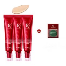 레드 버드 네스트 FV 파운데이션 30g 귀중한 럭셔리 허브 에센스 컨실러 오일 컨트롤 방수 보습 베이스 크림, 10 3pcs Natural