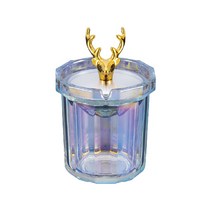 DP동봉국제무역 황금사슴 뚜껑있는 크리스탈 재떨이, 레인보우