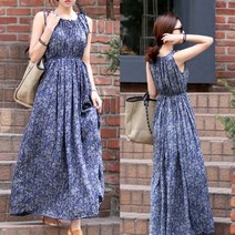 꽃무늬 민소매 원피스 동남아여행 태국 다낭 신혼여행