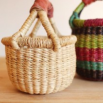 글로컬마켓 볼가바구니 미니어쳐 (내추럴 컬러랜덤), 내추럴, 1개