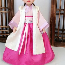인형 한복 분홍 보보경심려 고려시대 베이비돌 파올라레이나 구체관절인형 완제품, 30cm 도리스돌