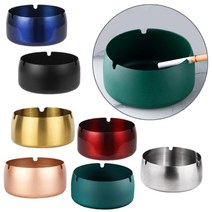 [1P 무배] (스텐 재떨이 D타입 중형 1P) 실버스틸 스테인레스 원형 업소용 가정용 재털이 재떨이, 로즈골드[1P]