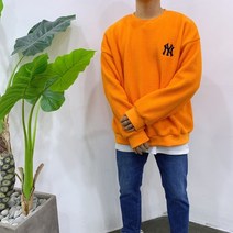 스트릿제이 NY 양털 오버핏 맨투맨