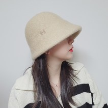 느와드코코 진주 겨울 방한 중년 여성 할머니 보넷 버킷햇 모자